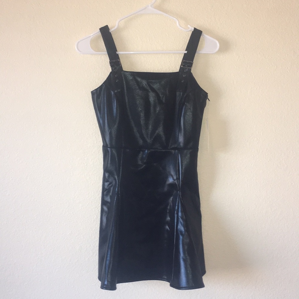 NWT Tobi faux leather jumper dress